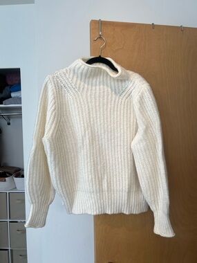 Madewell Cream Turtleneck Knit Sweater